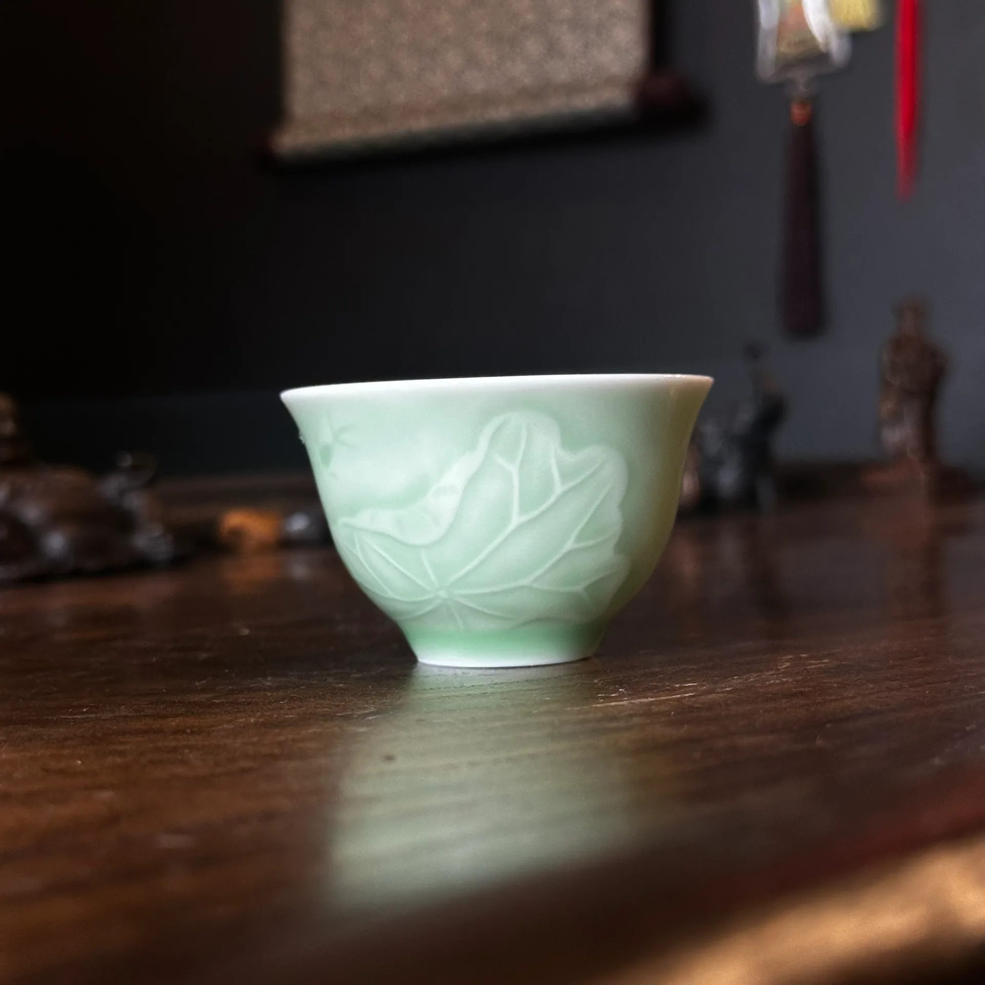 Пиала зеленая лотос